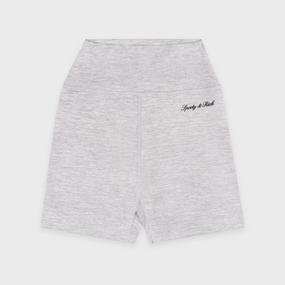 Signature Logo Biker Short - Heather Gray