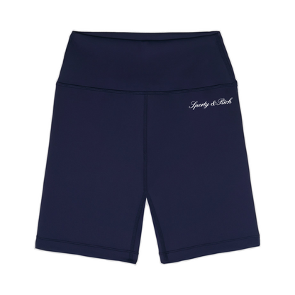Signature Logo Biker Short - Navy/White