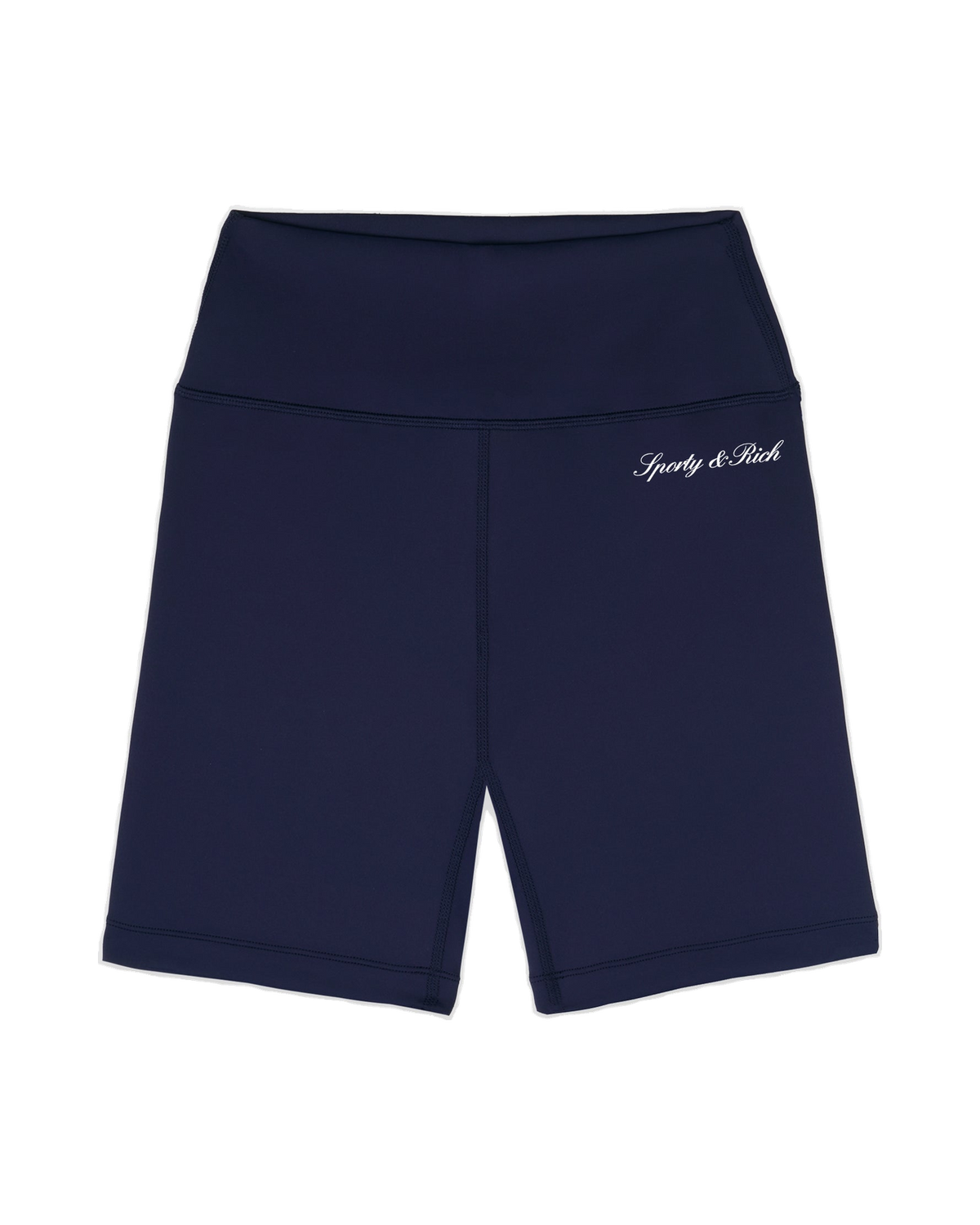 Signature Logo Biker Short - Navy/White