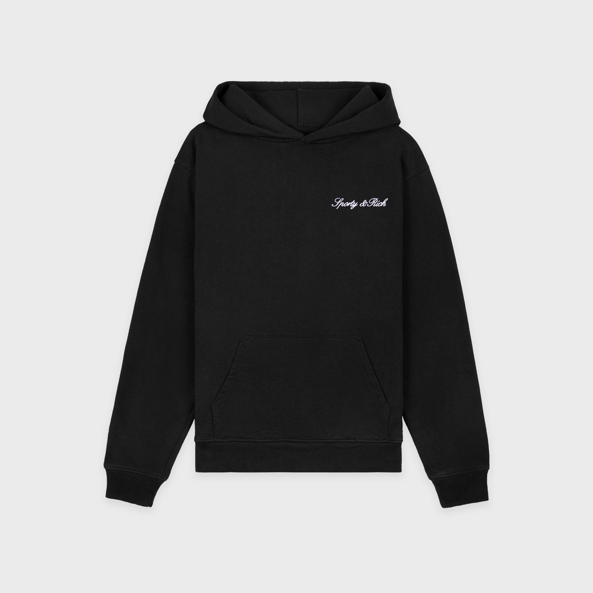 Signature Logo Embroidered Hoodie - Black/White