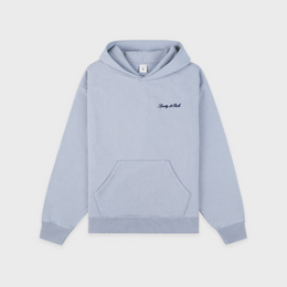 Signature Logo Embroidered Hoodie - Faded Blue/Navy