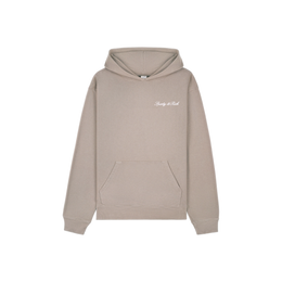 Signature Logo Embroidered Hoodie - Hazelnut/White