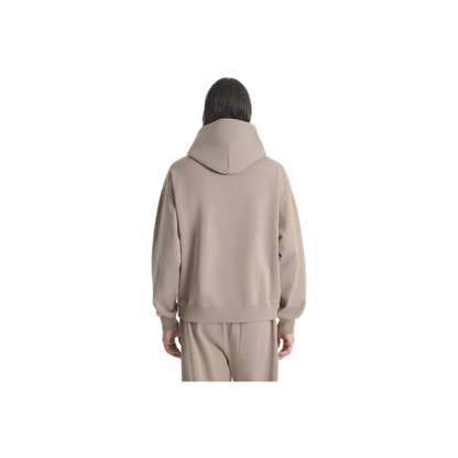 Signature Logo Embroidered Hoodie - Hazelnut/White