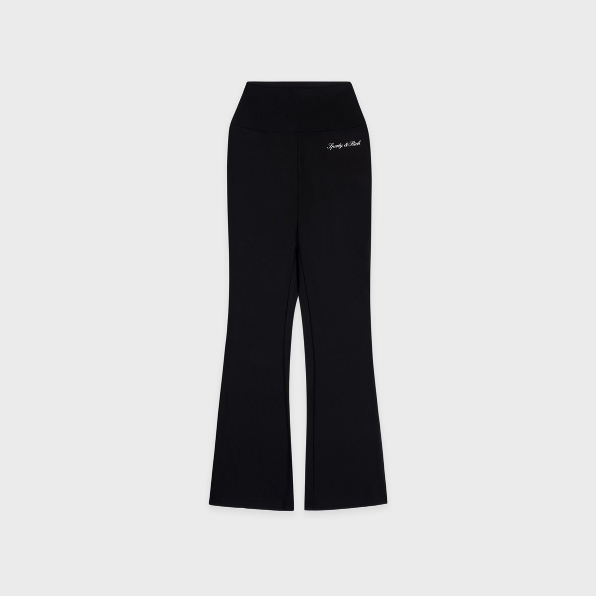 Signature Logo Flared Legging - Black/White