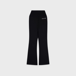 Signature Logo Flared Legging - Black/White