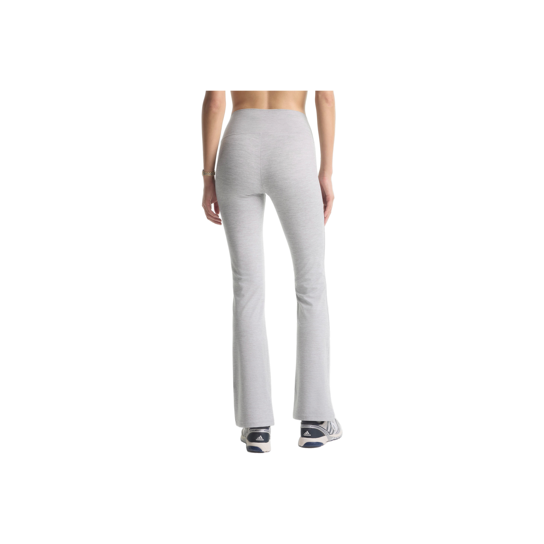 Signature Logo Flared Legging - Heather Gray/Navy