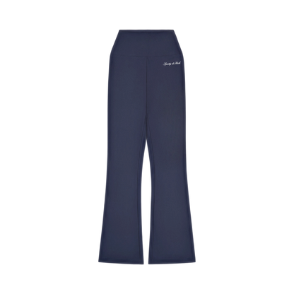 Signature Logo Flared Legging - Navy/White