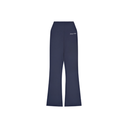 Signature Logo Flared Legging - Navy/White