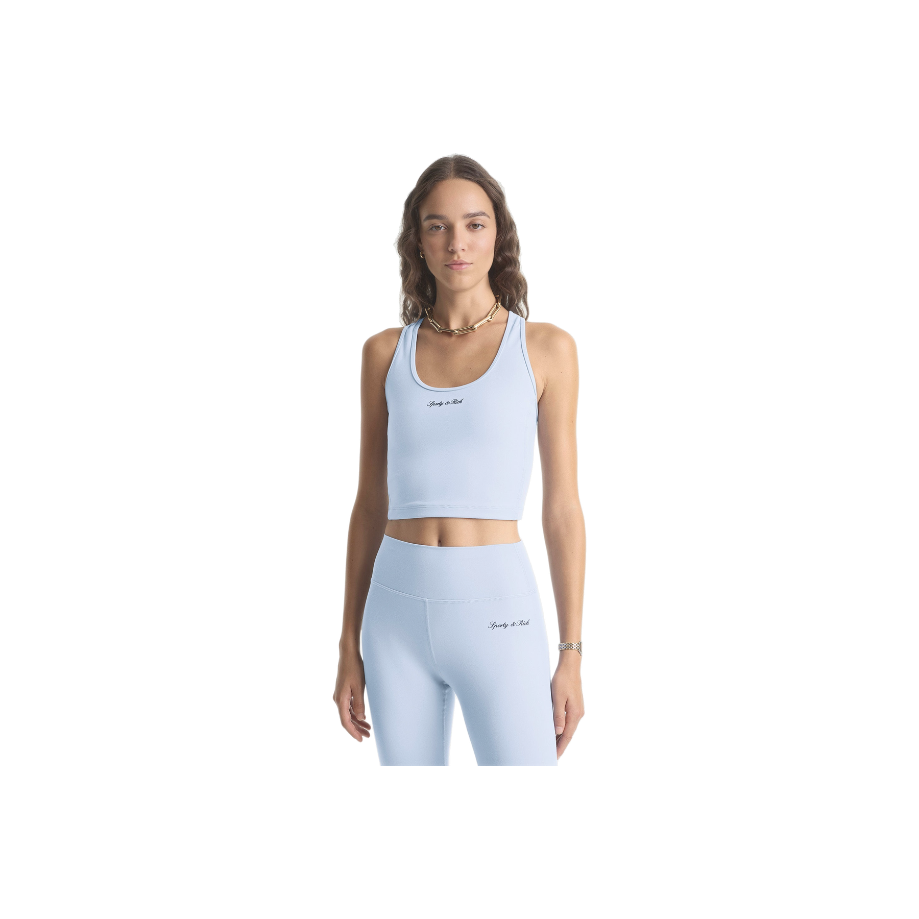 Signature Logo Legging - Faded Blue/Navy