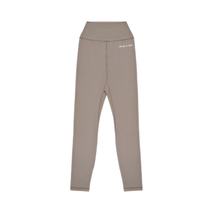 Signature Logo Legging - Hazelnut/White