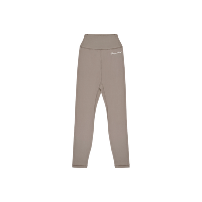 Signature Logo Legging - Hazelnut/White