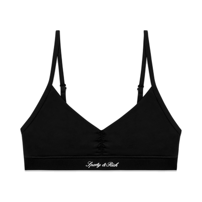 Signature Logo Mini Sports Bra - Black/White