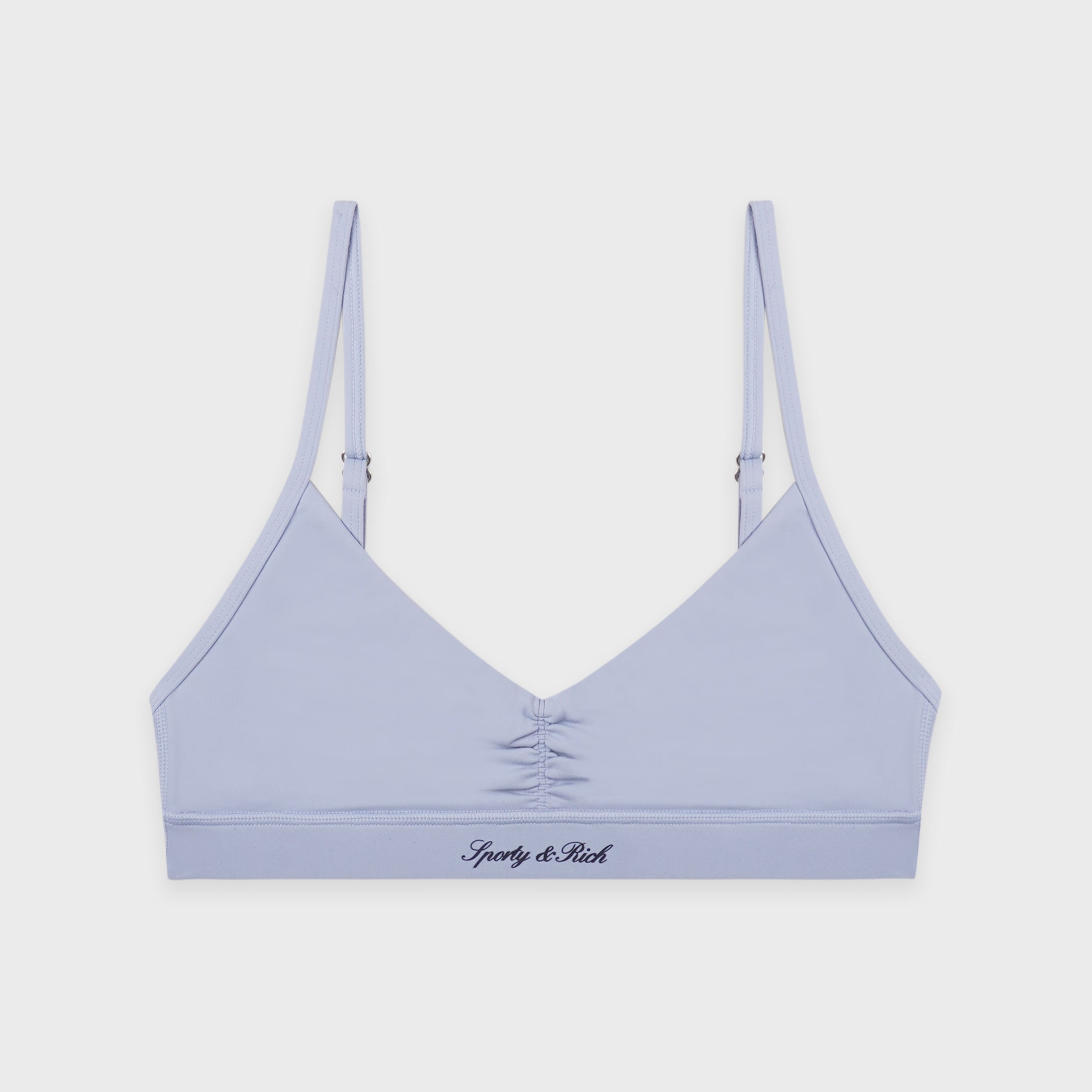 Signature Logo Mini Sports Bra - Faded Blue/White