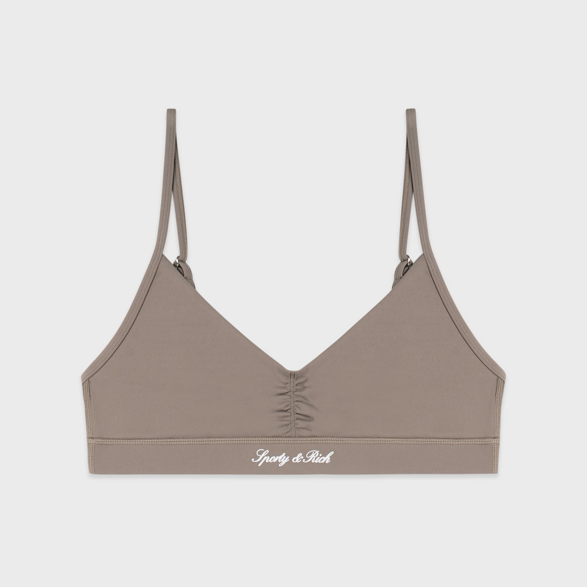 Signature Logo Mini Sports Bra - Hazelnut/White