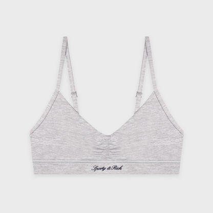 Signature Logo Mini Sports Bra - Heather Gray