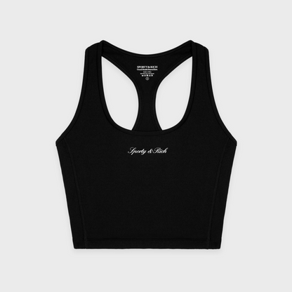 Signature Logo Sports Tank - Black/White