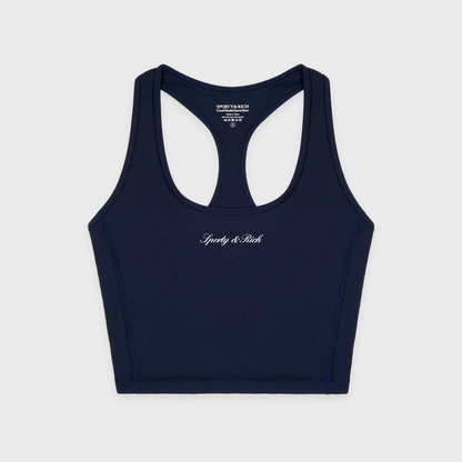 Signature Logo Sports Tank - Navy/White