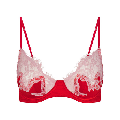 Silk Lace Unlined Demi Bra
