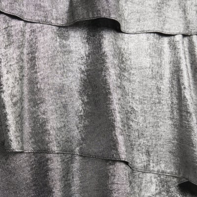 Silver metallic frill playsuit