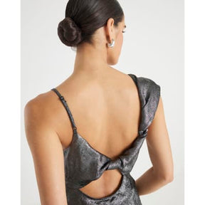 Silver One Shoulder Top