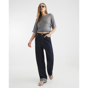 Silver Sequin Knit Top