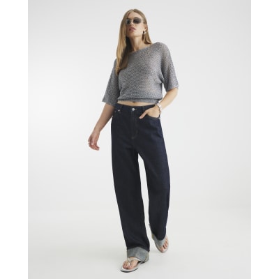 Silver Sequin Knit Top