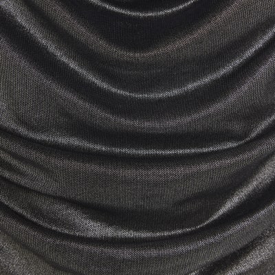 Silver Sleeveless Metallic Cowl Neck Top