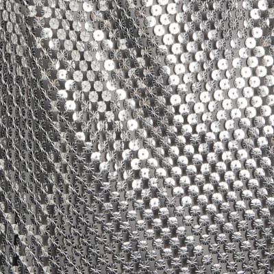 Silver Sleeveless Sequin Cami Mini Dress