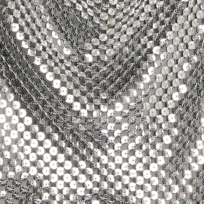 Silver Sleeveless Sequin Cowl Neck Cami Top