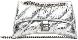 Balenciaga Silver Small Crush Chain Bag