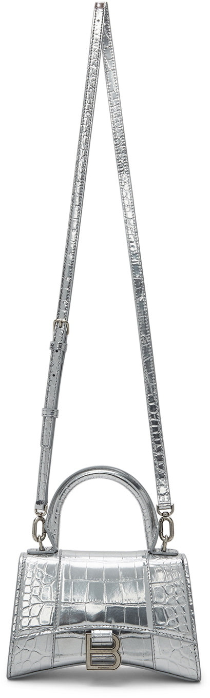 Balenciaga Silver XS Hourglass Bag