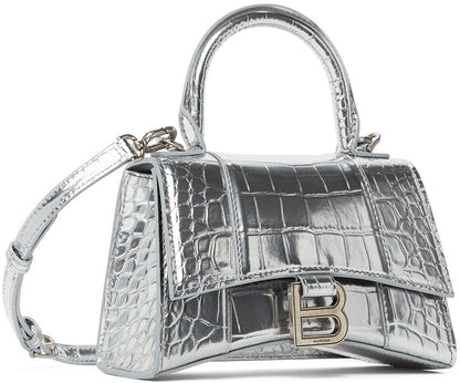 Balenciaga Silver XS Hourglass Bag