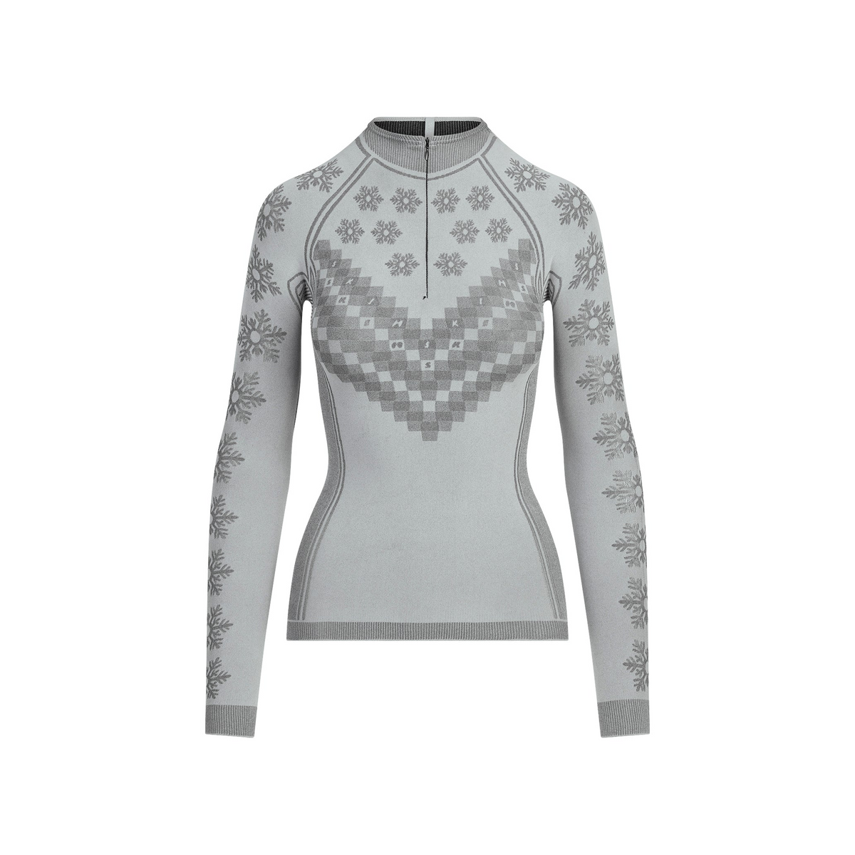 SKIMS FIRST LAYERS HALF ZIP LONG SLEEVE | MIRROR WINTER FAIR ISLE