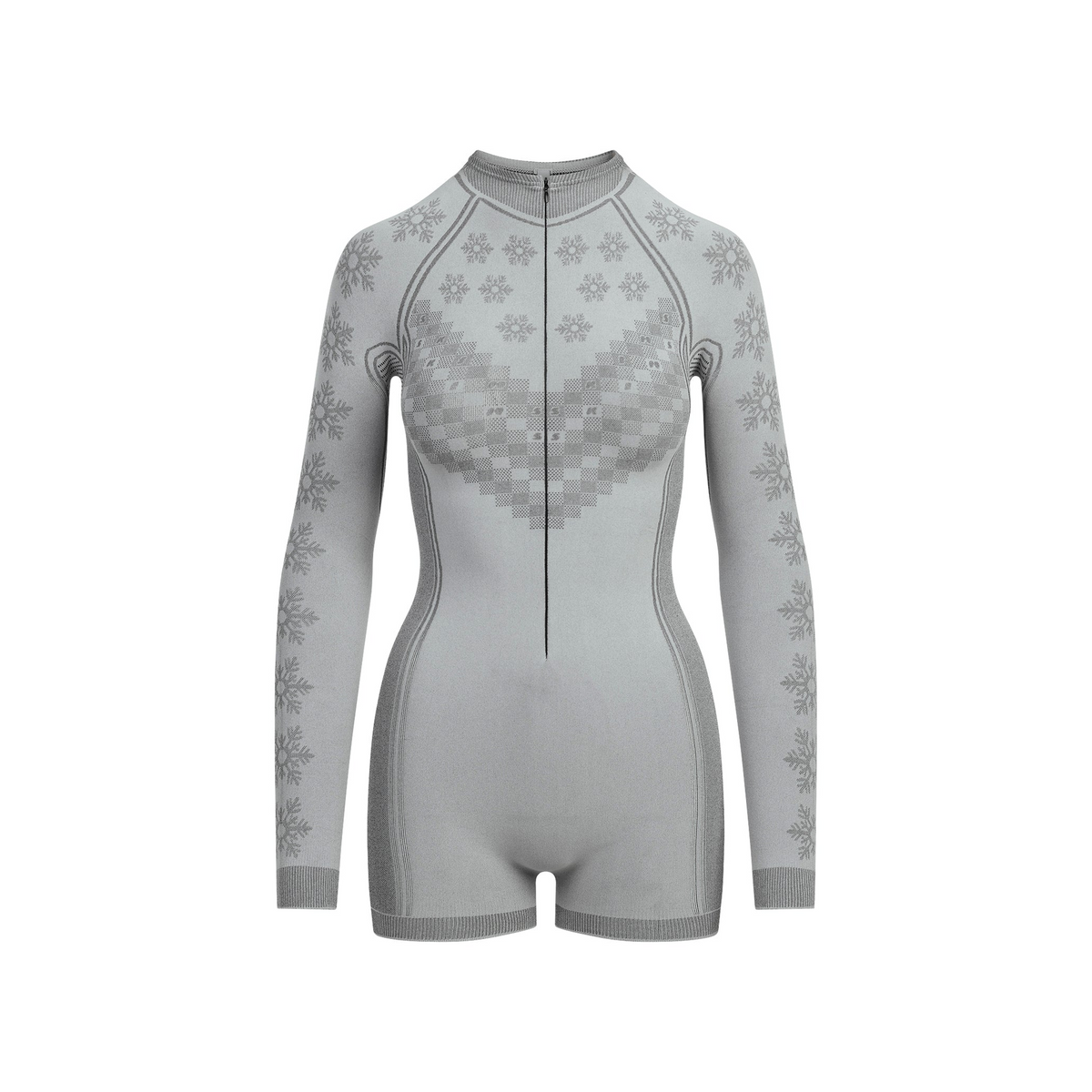 SKIMS FIRST LAYERS HALF ZIP ONESIE | MIRROR WINTER FAIR ISLE