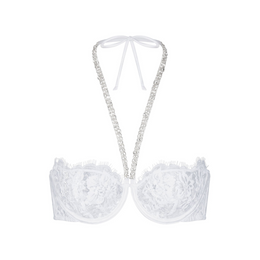 Skims Lace Unlined Halter Bra
