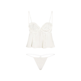 Skims Romance Babydoll Top and String Thong Set