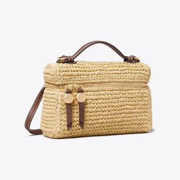 Slim Romy Woven Top Handle Bag