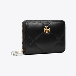 Small Kira Diamond Quilt Charm Zip Wallet