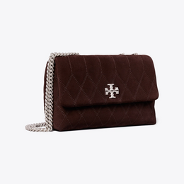 Small Kira Quilt Suede Shoulder Bag