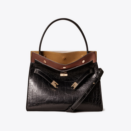 Small Lee Radziwill Embossed Double Bag