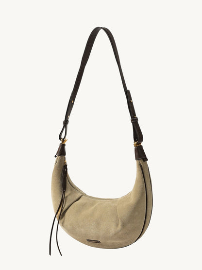 Songmont Medium Luna Hobo Bag - Dune Suede