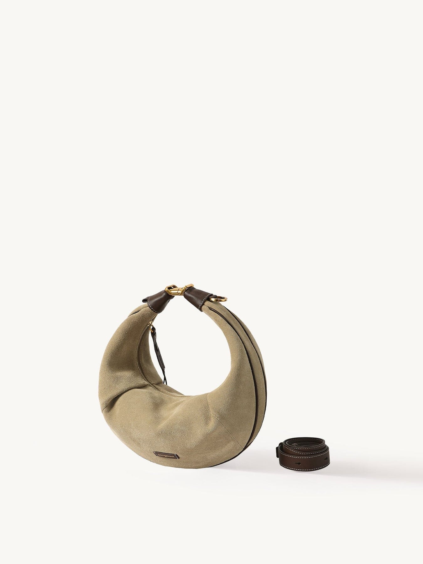 Songmont Medium Luna Hobo Bag - Dune Suede