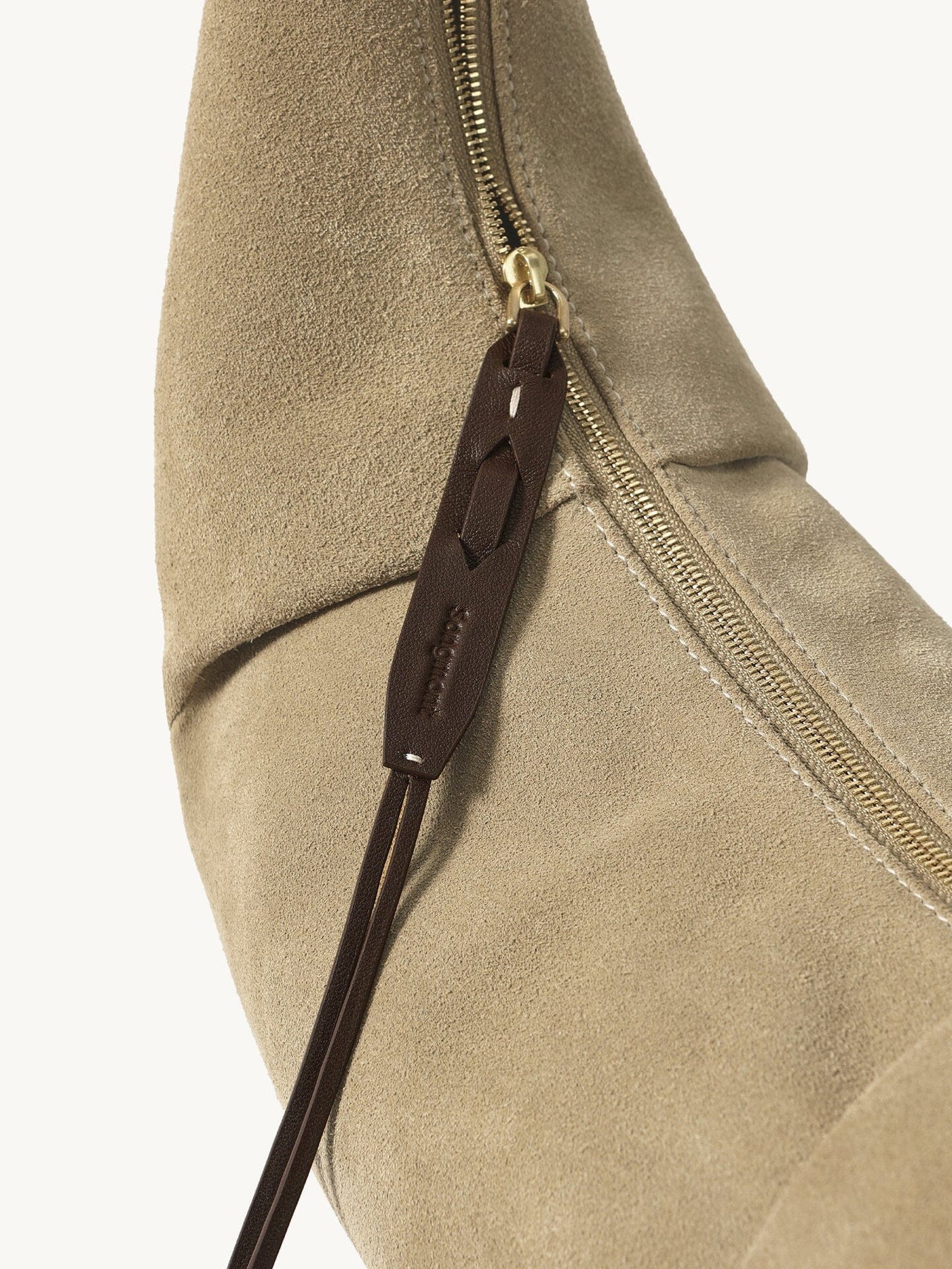 Songmont Medium Luna Hobo Bag - Dune Suede