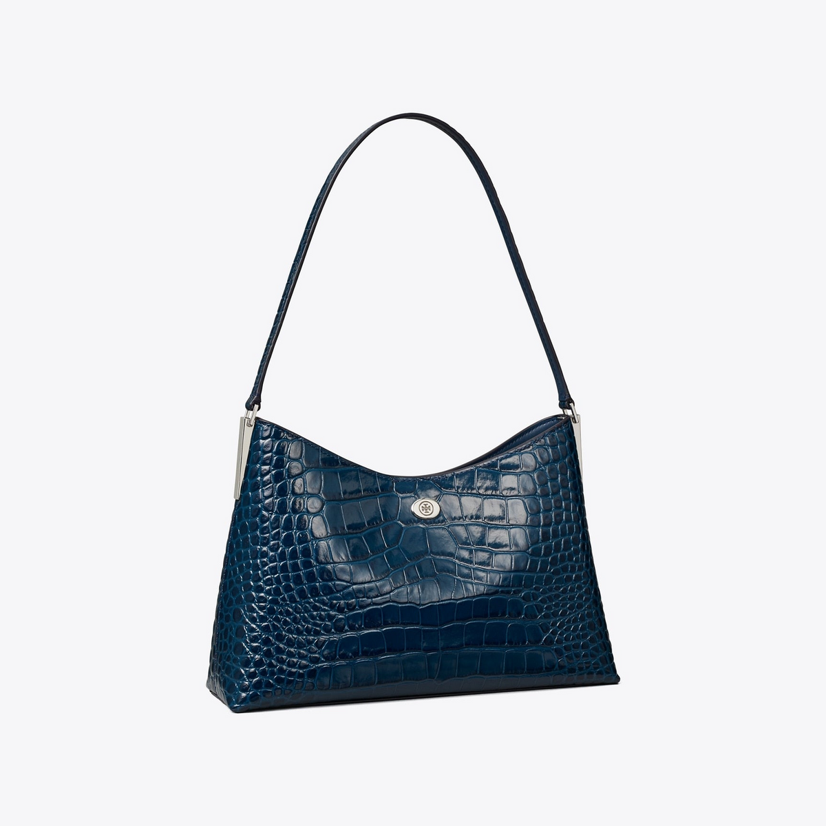 Small Robinson Croc-Embossed Shoulder Bag