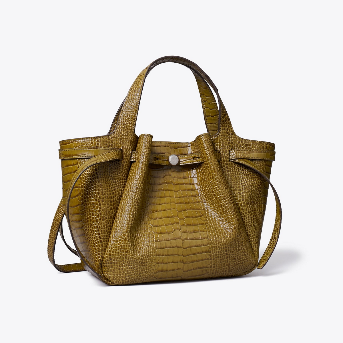 Small Romy Croc-Embossed Tote