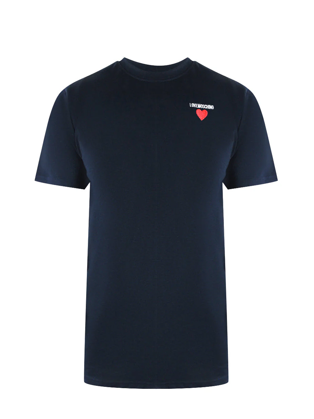 Love Moschino Small Heart Logo Navy Blue T-Shirt