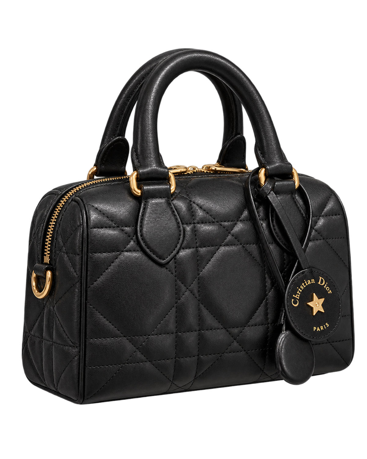 Soft Dior Groove 20 Bag in Black Macrocannage Calfskin