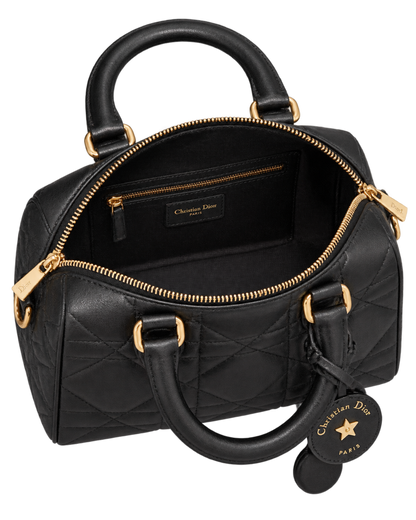 Soft Dior Groove 20 Bag in Black Macrocannage Calfskin