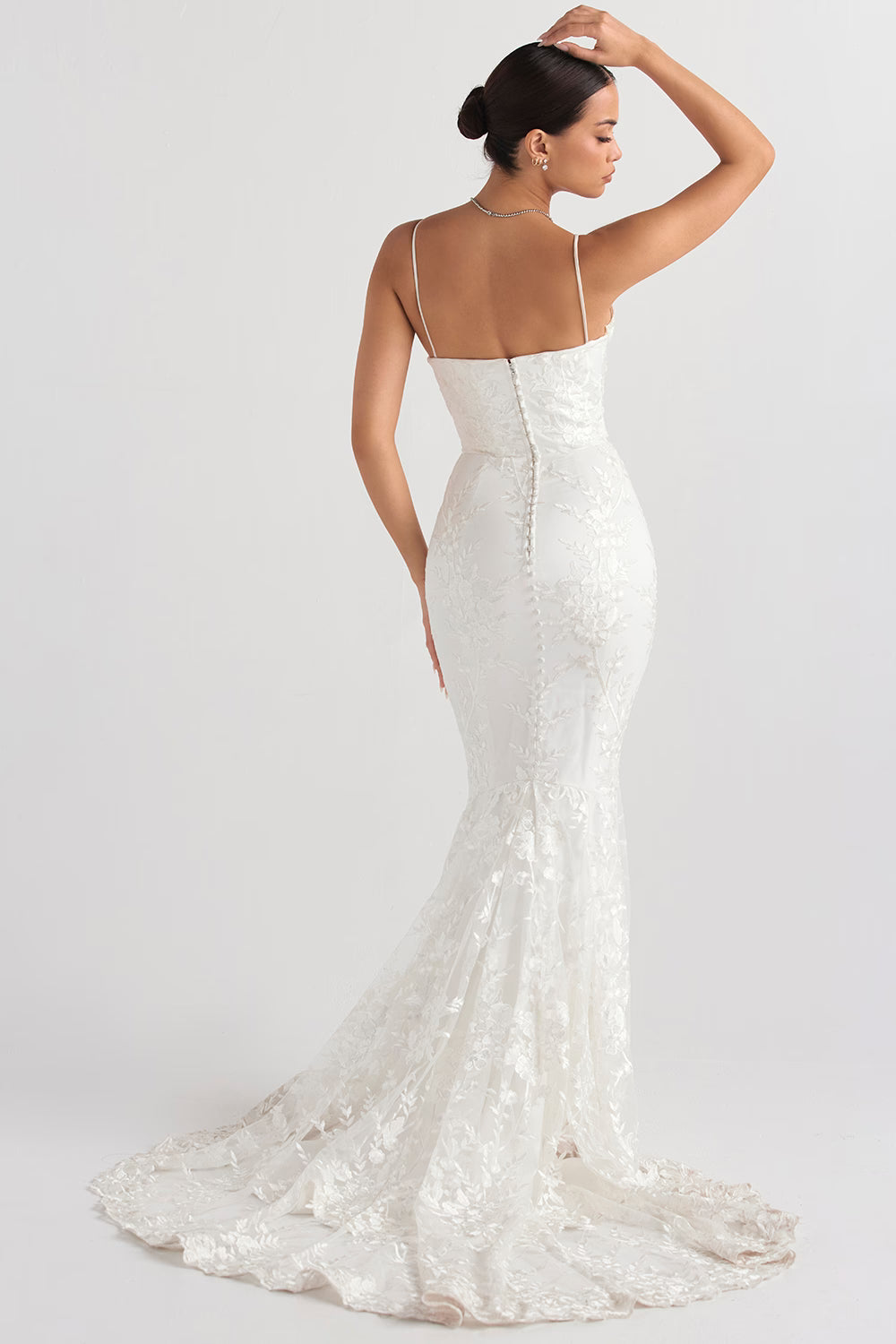Solene white lace bridal gown