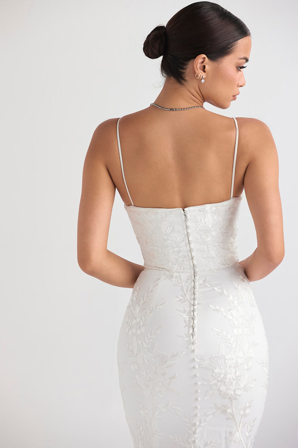 Solene white lace bridal gown